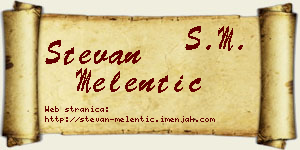 Stevan Melentić vizit kartica